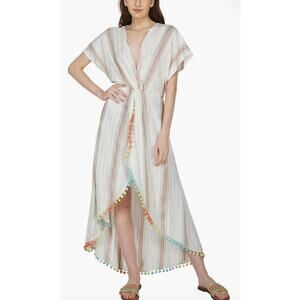 America & Beyond Women's Rainbow Sunshine Maxi Beach Cover-up